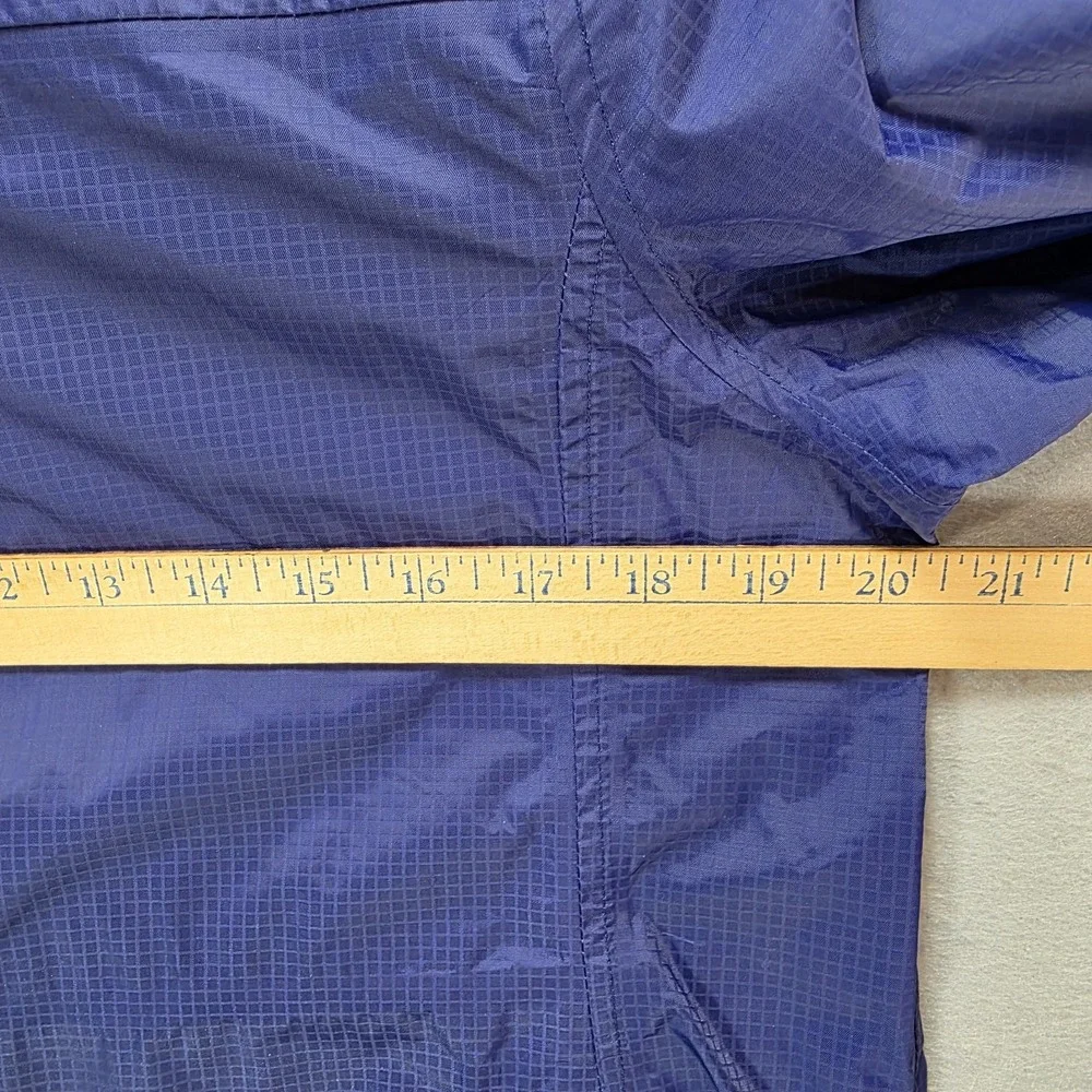 Vineyard Vines Rain Jacket Womens‎ Small Windbreaker Qtr Zip Hide Away Hood Blue